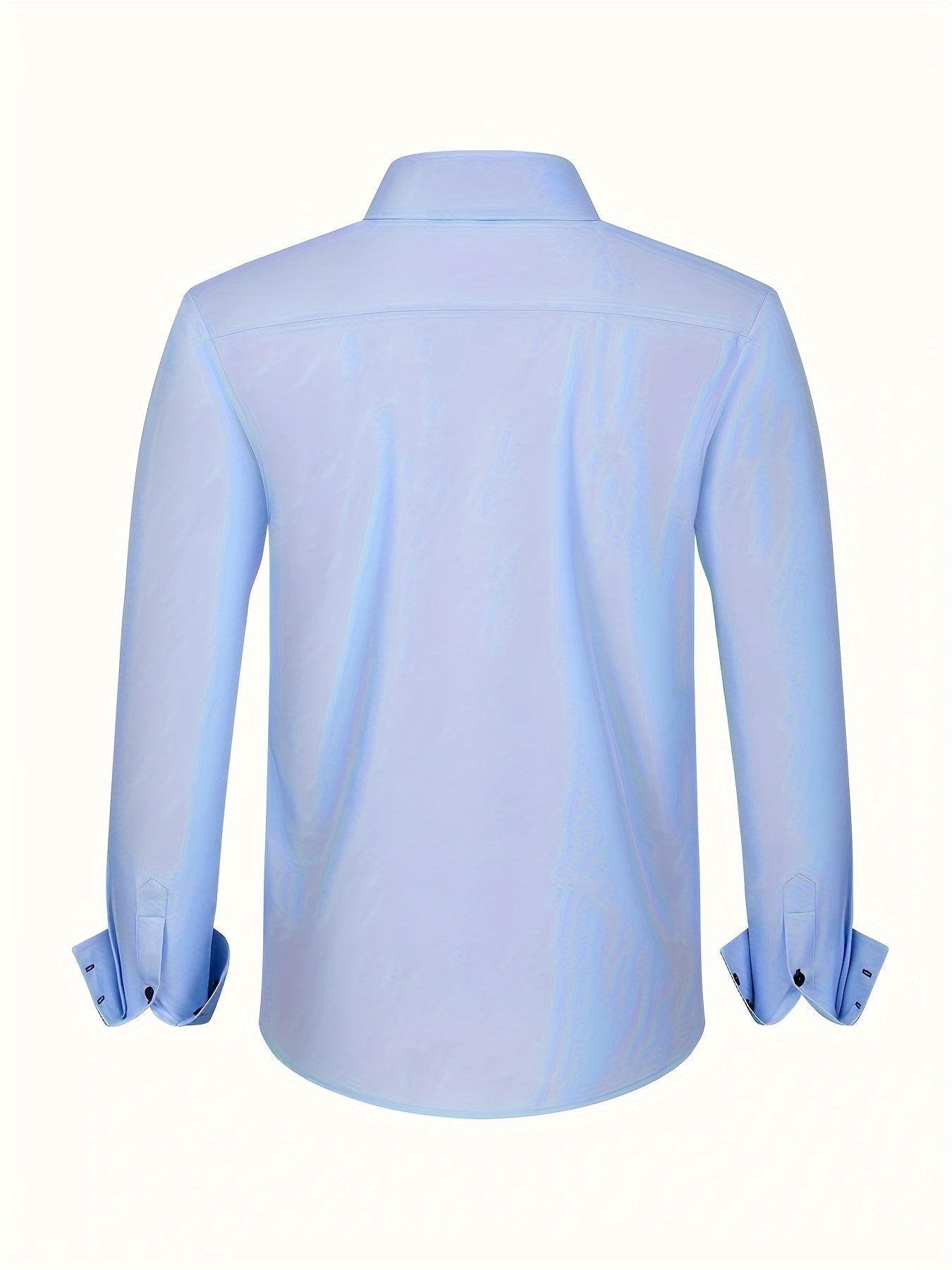 Chemise élégante pour homme légère avec poignets contrastés et coupe régulière