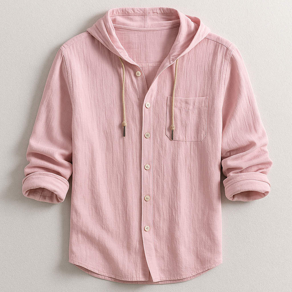 Chemise à capuche pour homme en tissu premium, coupe regular