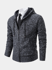 Cardigan zippé en polaire à col montant pour homme
