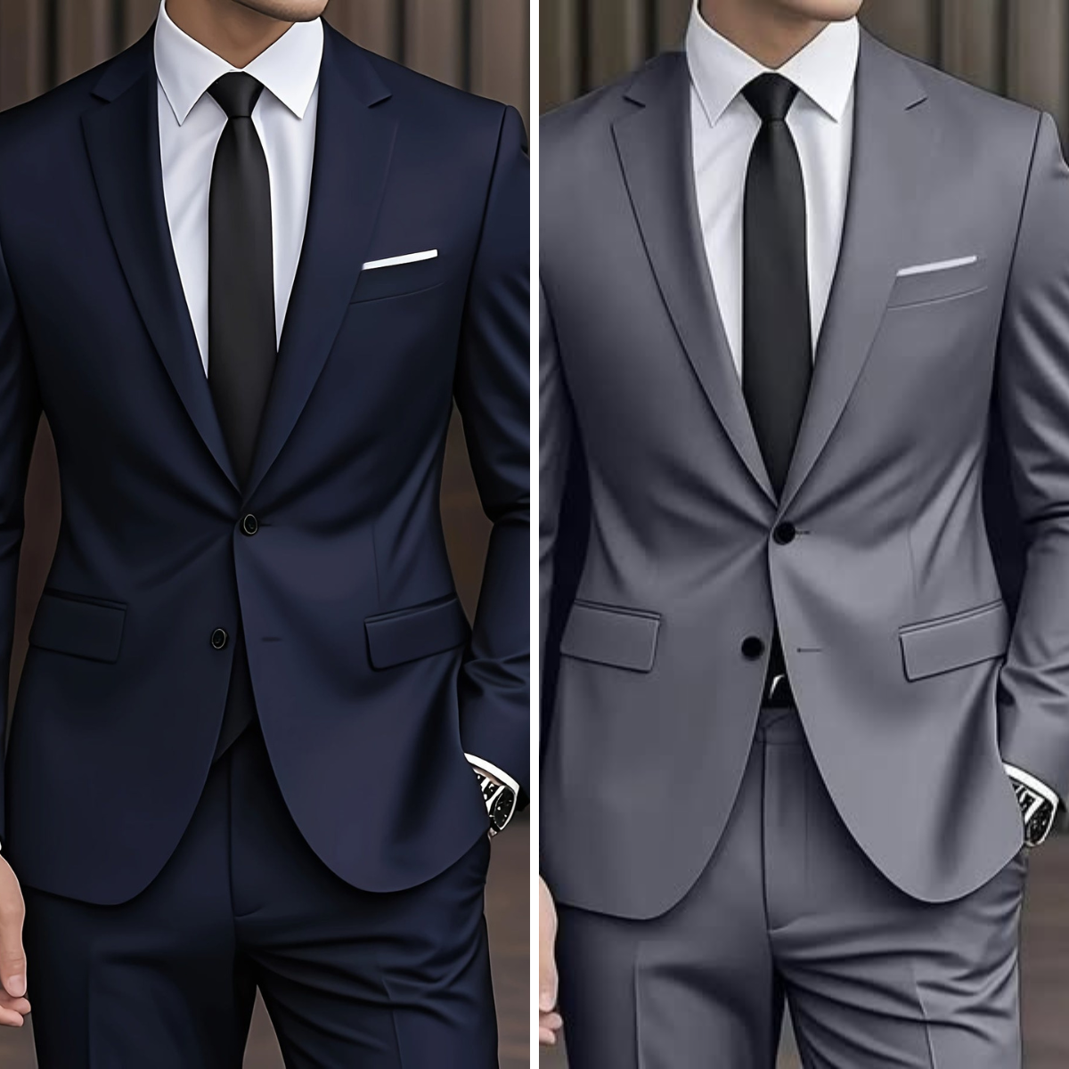 Costume deux pièces coupe slim pour homme en bleu marine