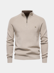 Pull automnal pour homme en mélange de coton au design intemporel