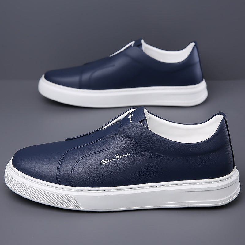 Sneakers slip-on sans lacets pour homme à la tige épurée
