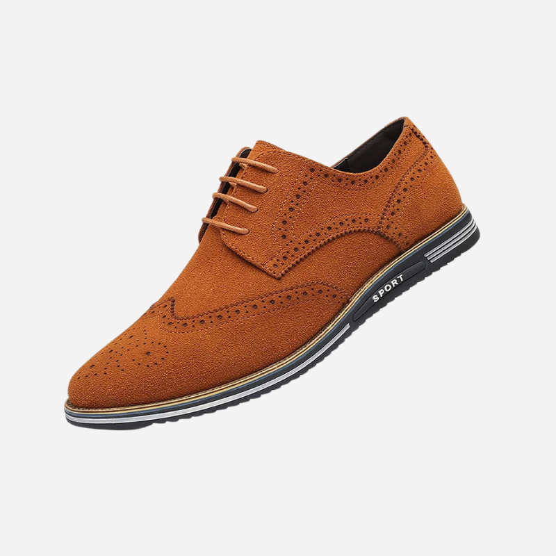 Chaussures habillées pour homme en cuir à semelle orthopédique, coloris noir, marron et bleu