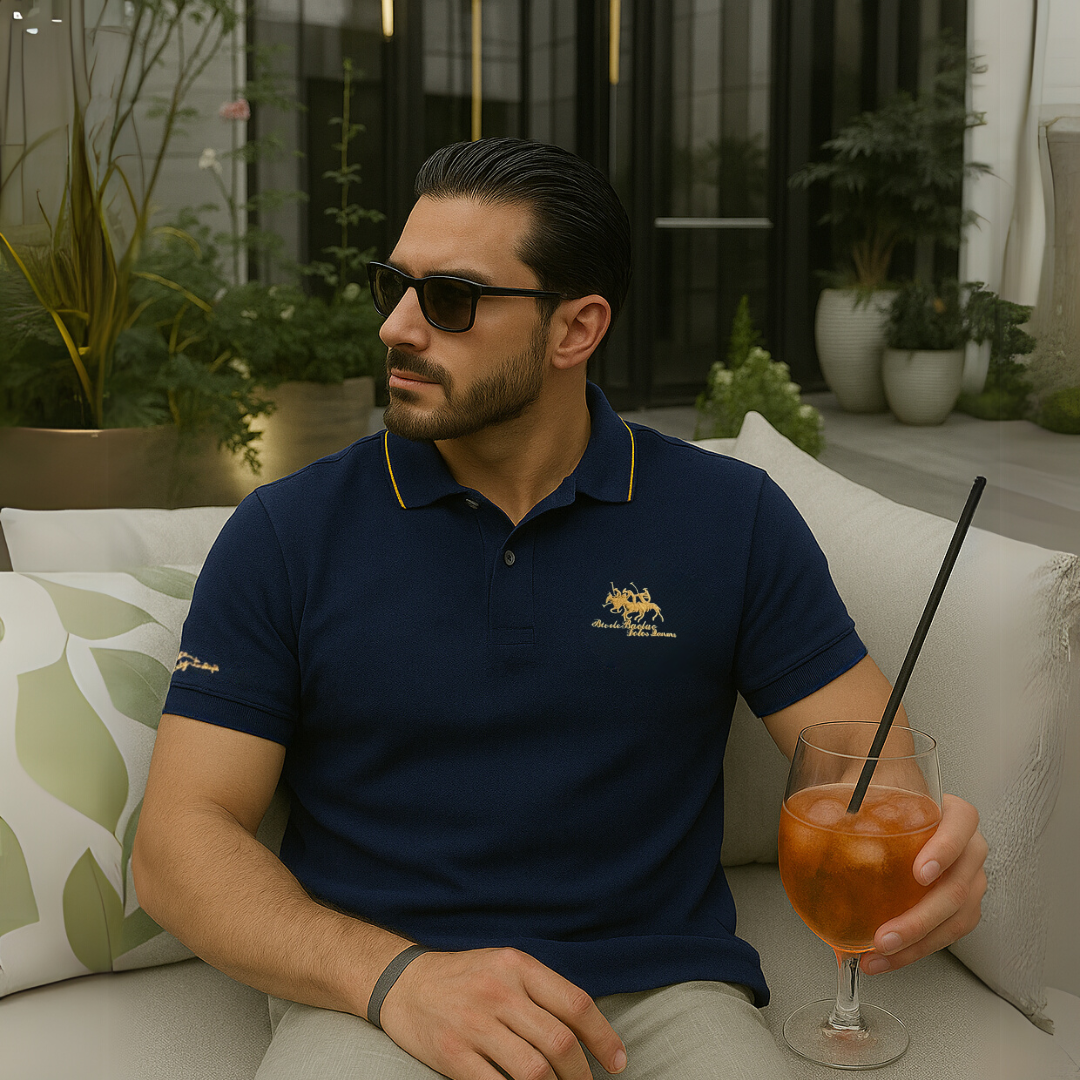 Polo moderne à manches courtes pour homme, coupe ajustée, disponible en plusieurs coloris