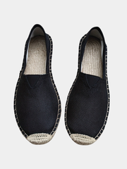 Espadrilles en tissu pour homme au design classique et à la semelle en tissu naturel