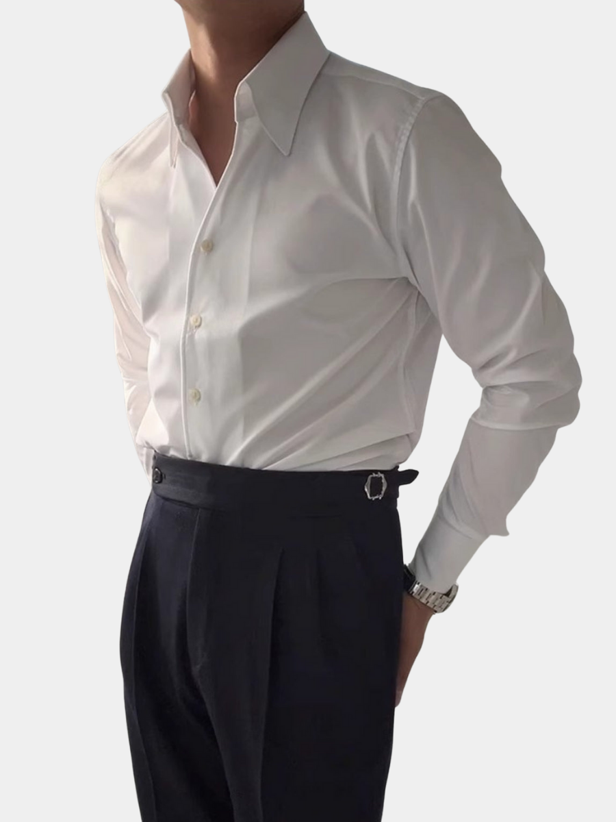 T-shirt homme à col en V en fibres de bambou, coupe slim, disponible en blanc et noir