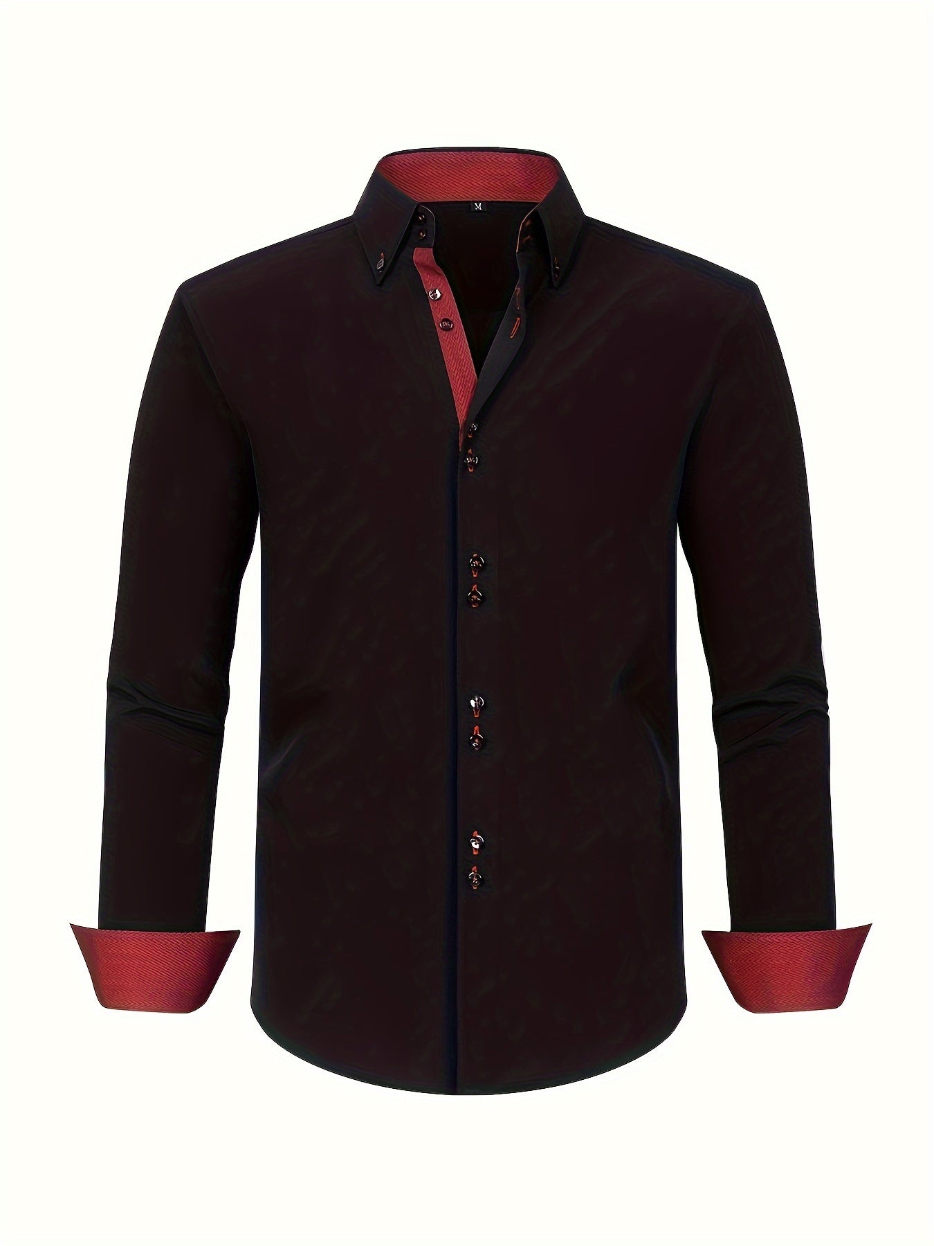 Chemise élégante pour homme légère avec poignets contrastés et coupe régulière