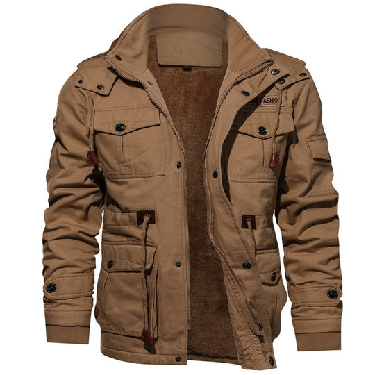 Veste utilitaire multi-poches pour homme avec cordon de serrage à la taille