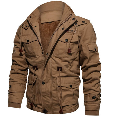 Veste utilitaire multi-poches pour homme avec cordon de serrage à la taille