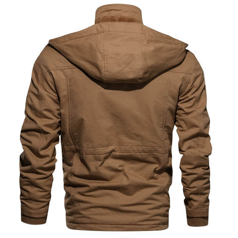 Veste utilitaire multi-poches pour homme avec cordon de serrage à la taille