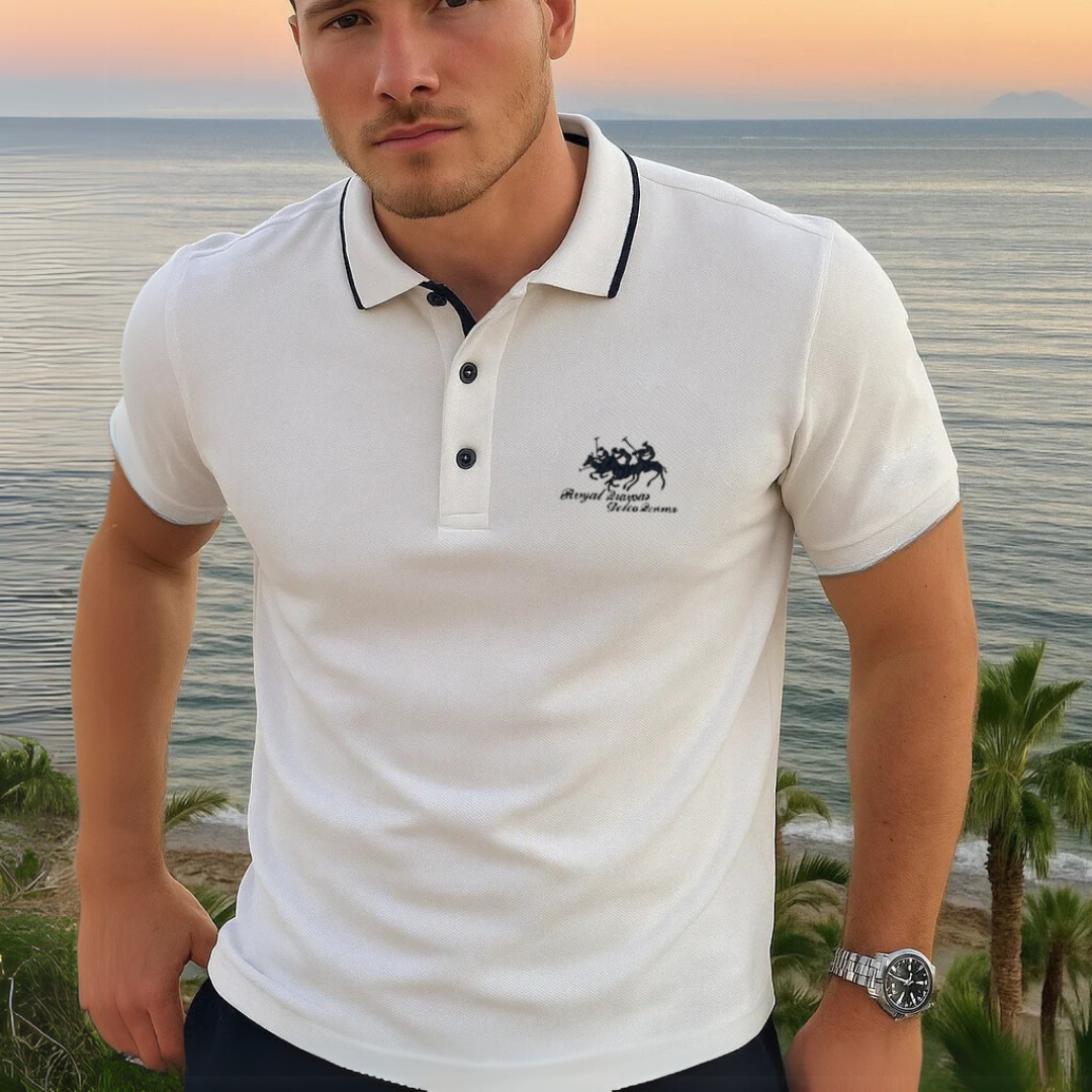 Polo moderne à manches courtes pour homme, coupe ajustée, disponible en plusieurs coloris