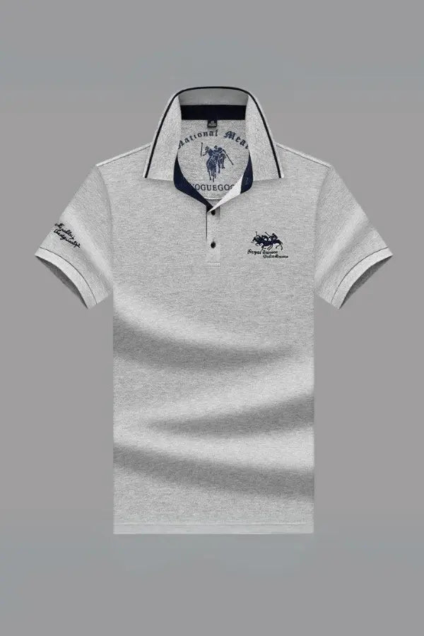 Polo à col mao pour homme en tissu léger et respirant