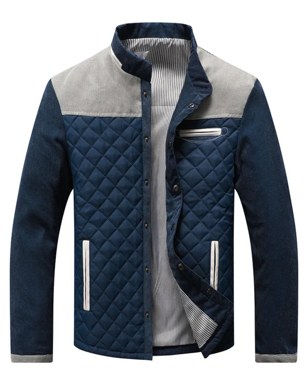 Veste pour homme à coupe structurée, disponible en marron et gris