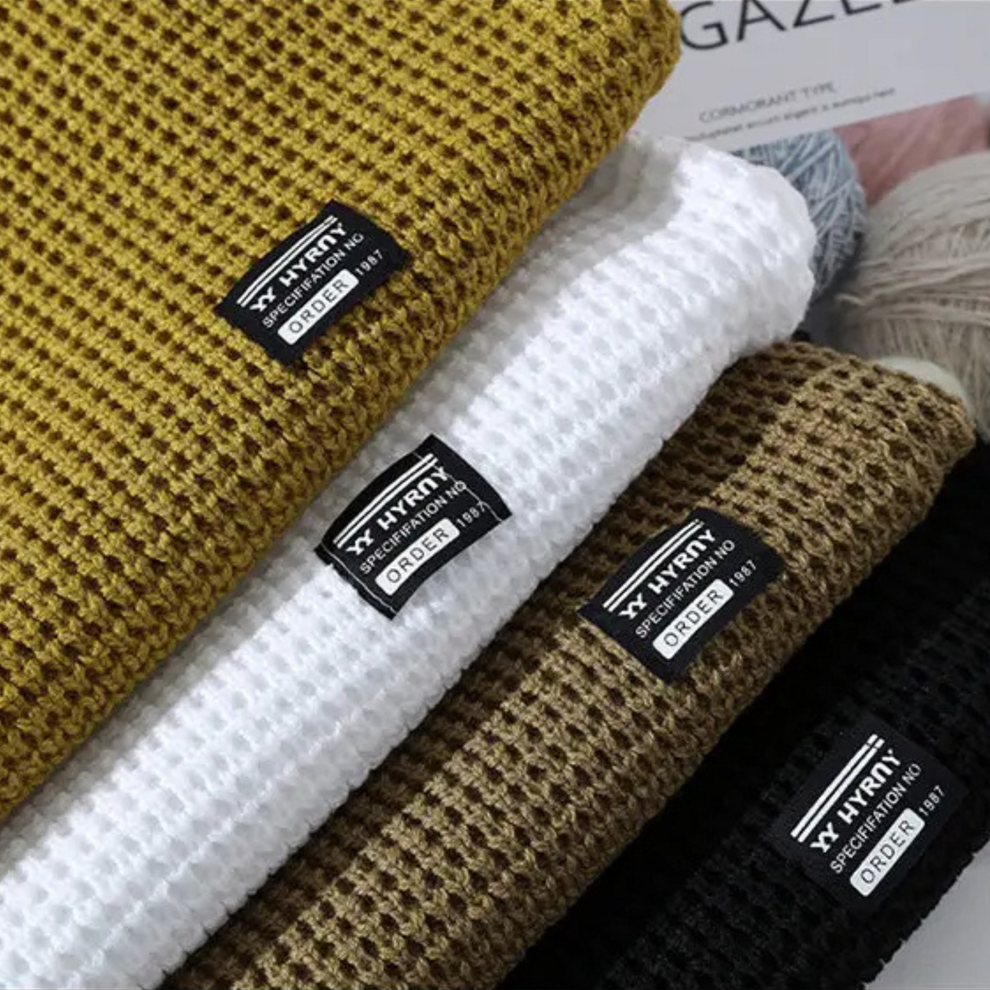 Pull homme en maille nid d'abeille avec col, poignets et ourlet côtelés