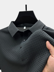Polo pour homme au motif élégant et tissu respirant, décliné en plusieurs coloris