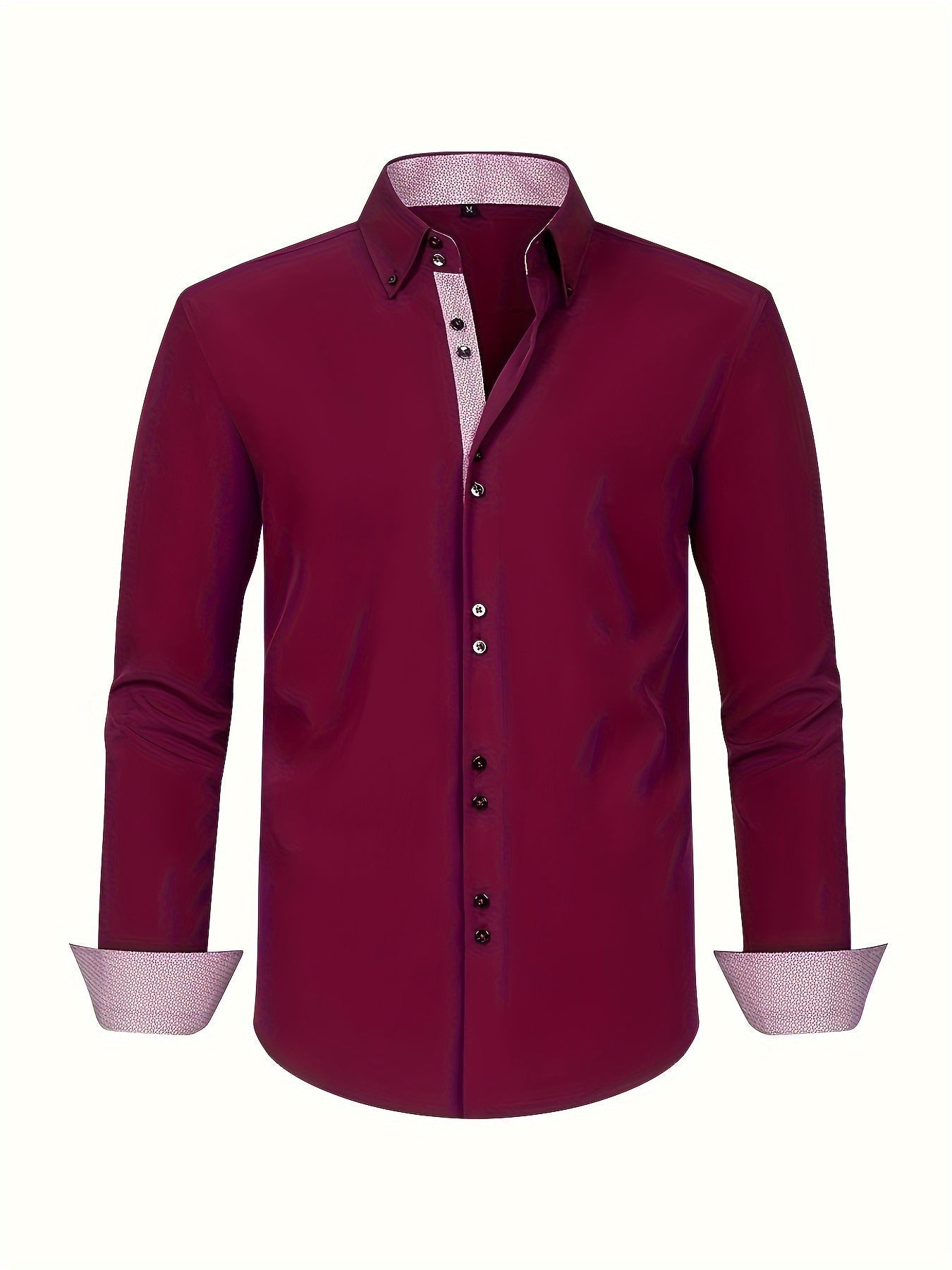 Chemise élégante pour homme légère avec poignets contrastés et coupe régulière