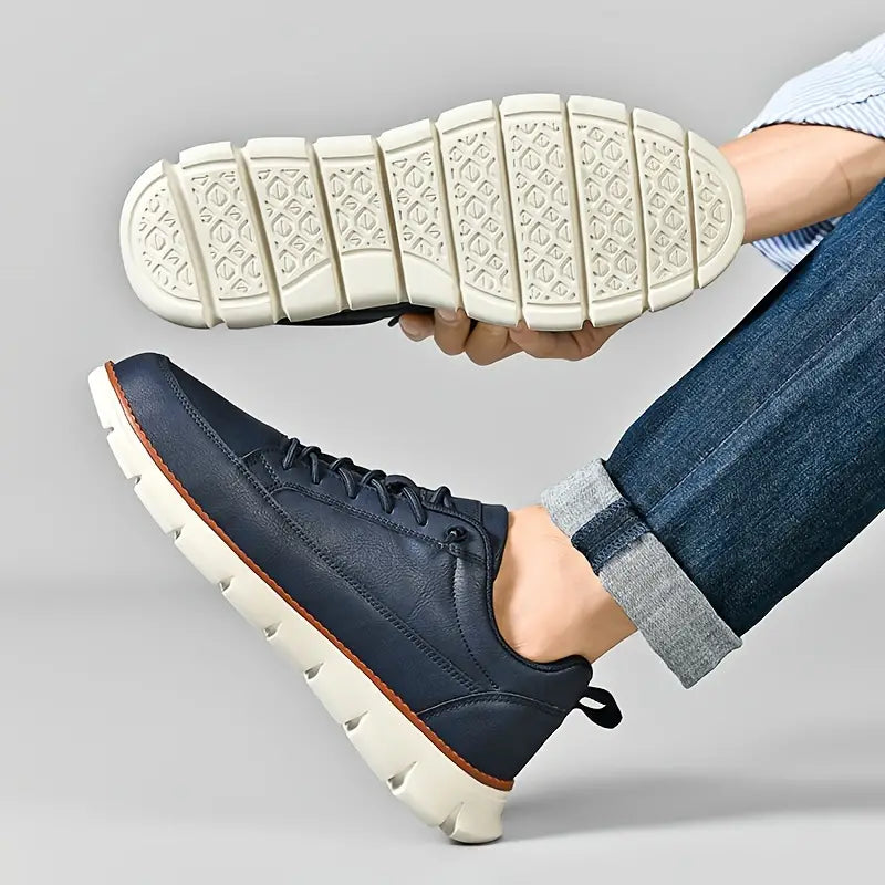 Baskets en cuir pour homme à semelle amortie et ligne élégante
