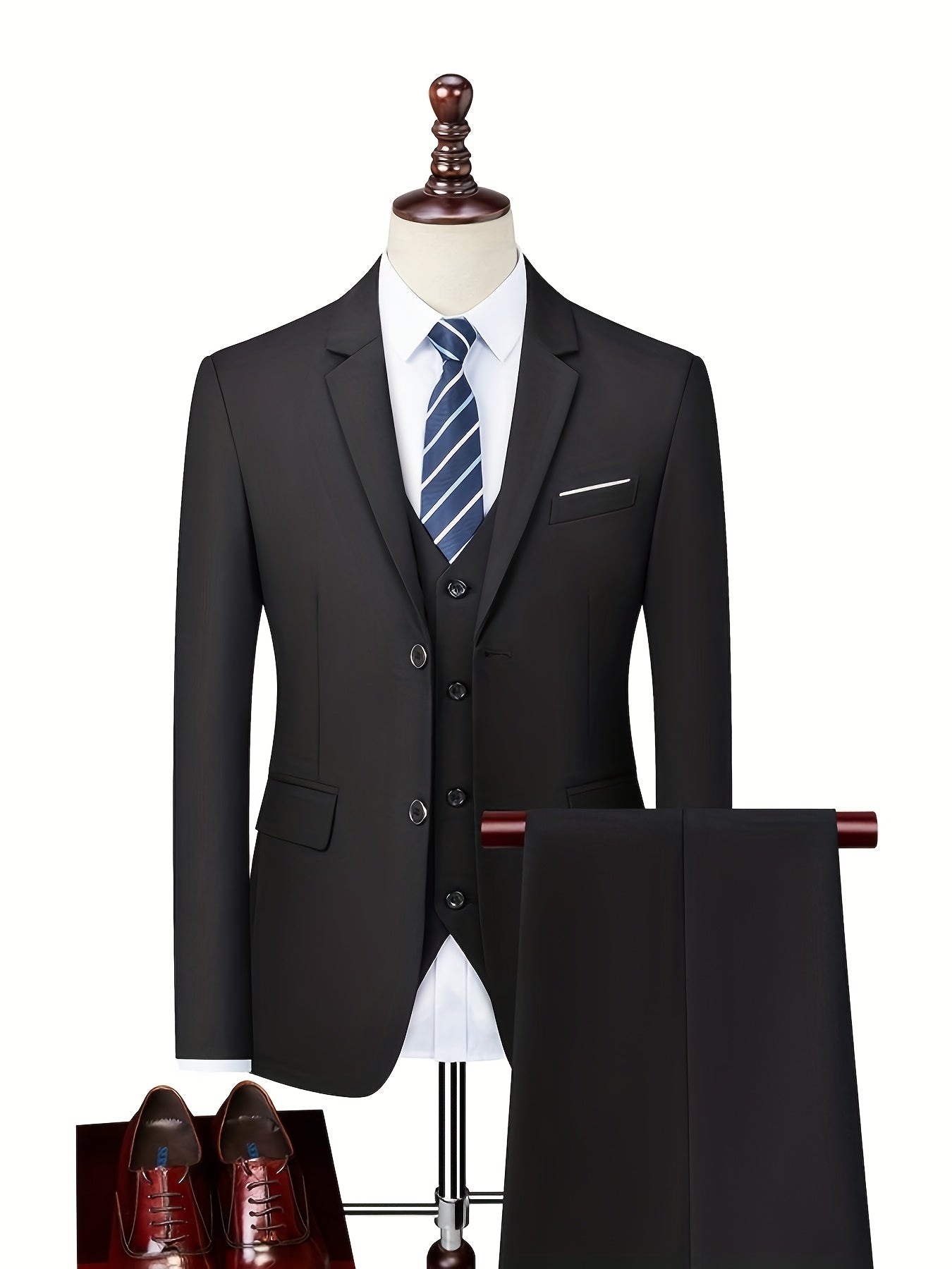 Costume deux pièces coupe slim pour homme en bleu marine