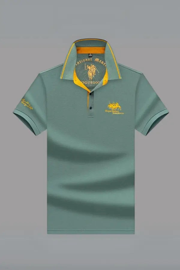 Polo à col mao pour homme en tissu léger et respirant