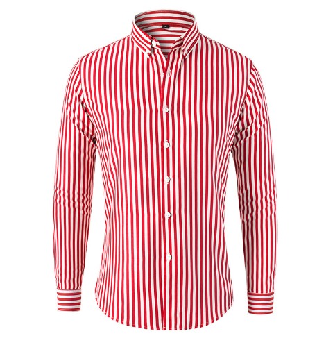 Chemise homme à rayures verticales de coupe ajustée