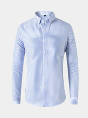 Chemise homme à rayures verticales de coupe ajustée