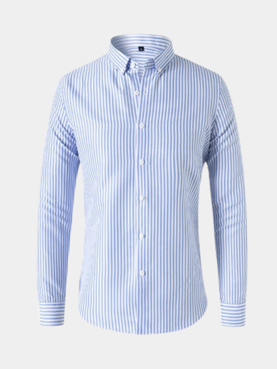 Chemise homme à rayures verticales de coupe ajustée