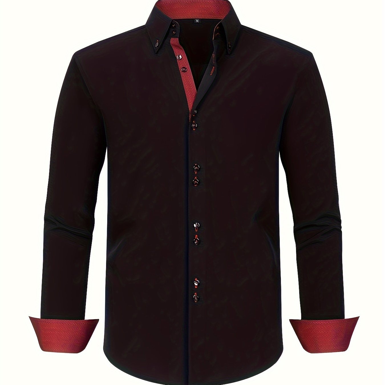 Chemise élégante pour homme légère avec poignets contrastés et coupe régulière