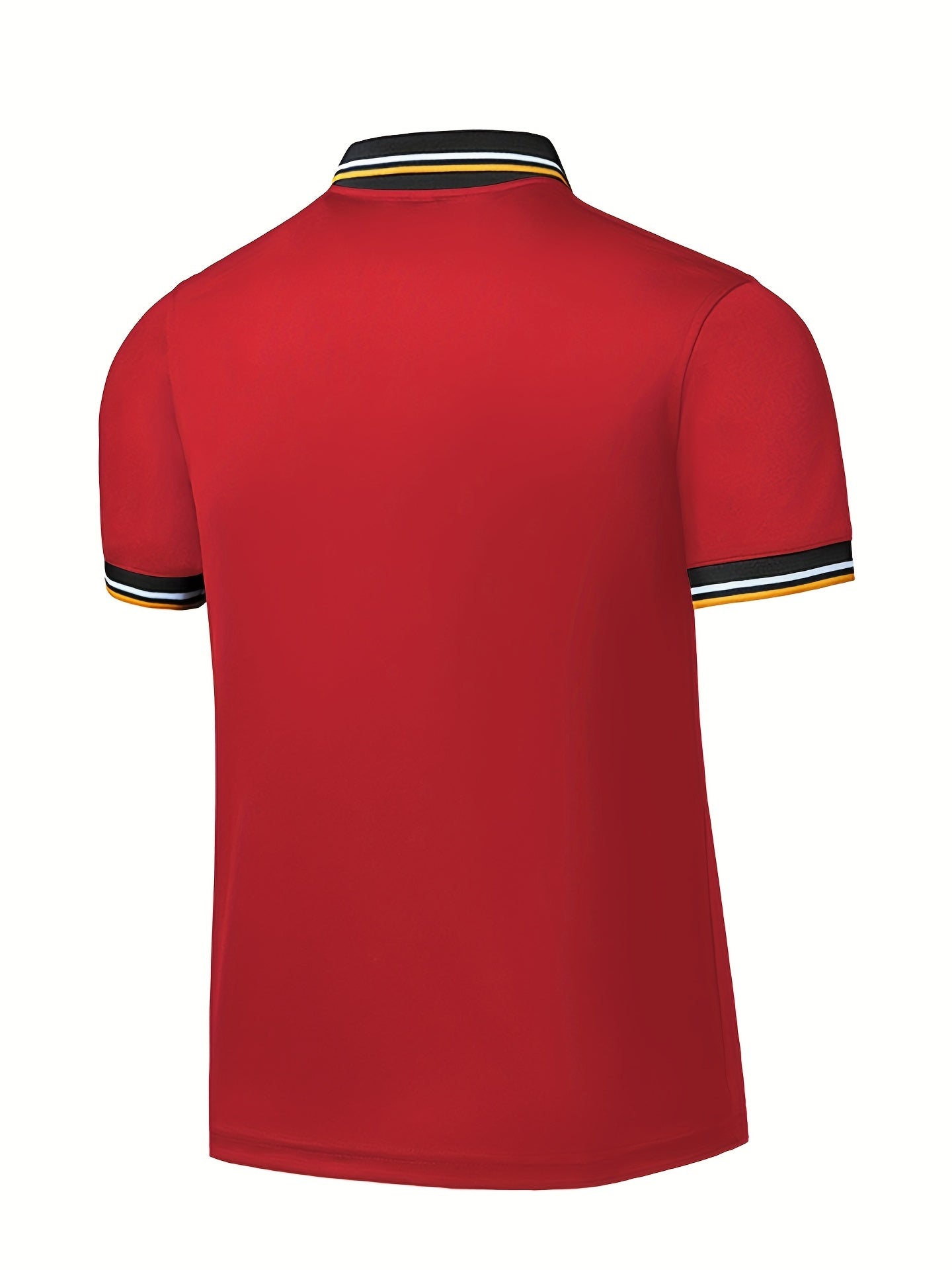 Chemise d'été brodée pour homme avec col à revers décontracté en couleur unie