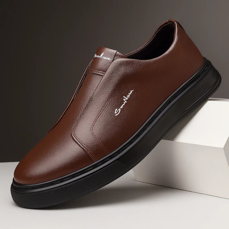 Sneakers slip-on sans lacets pour homme à la tige épurée