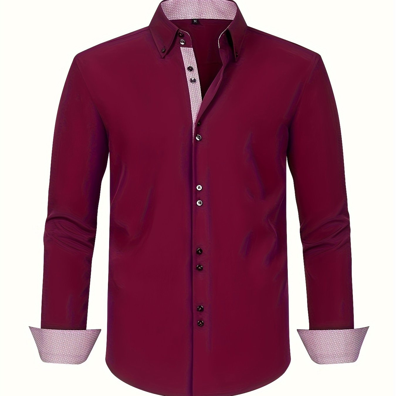 Chemise élégante pour homme légère avec poignets contrastés et coupe régulière