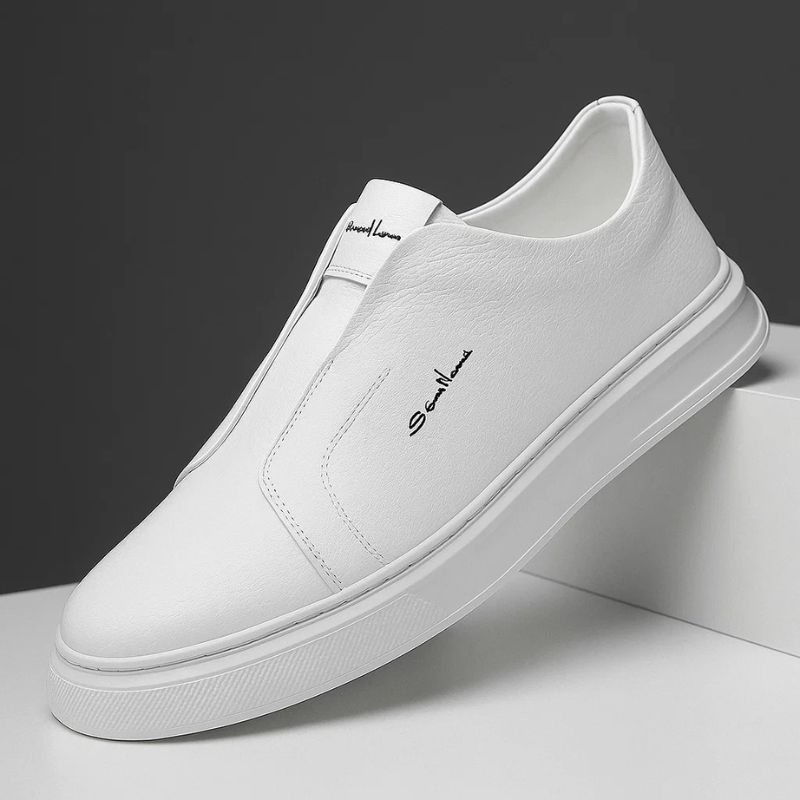 Sneakers slip-on sans lacets pour homme à la tige épurée