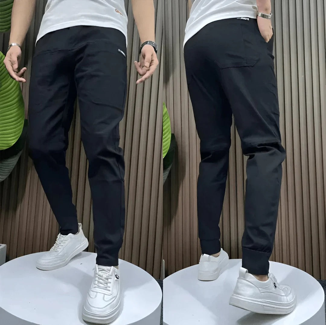 Pantalon cargo stretch pour homme, coupe moderne, disponible en plusieurs coloris