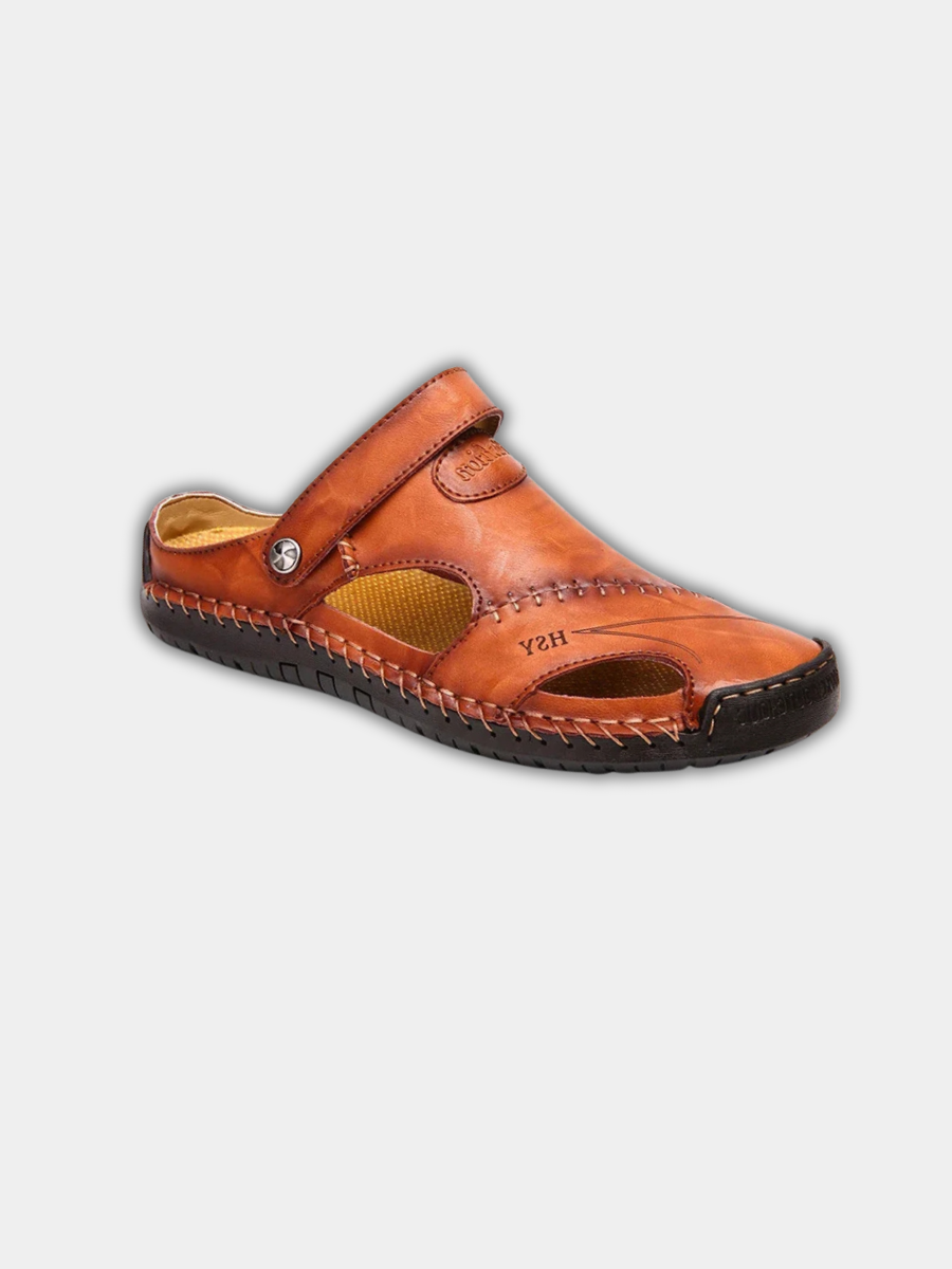 Sandales d'été ouvertes pour homme disponibles en marron, noir et jaune