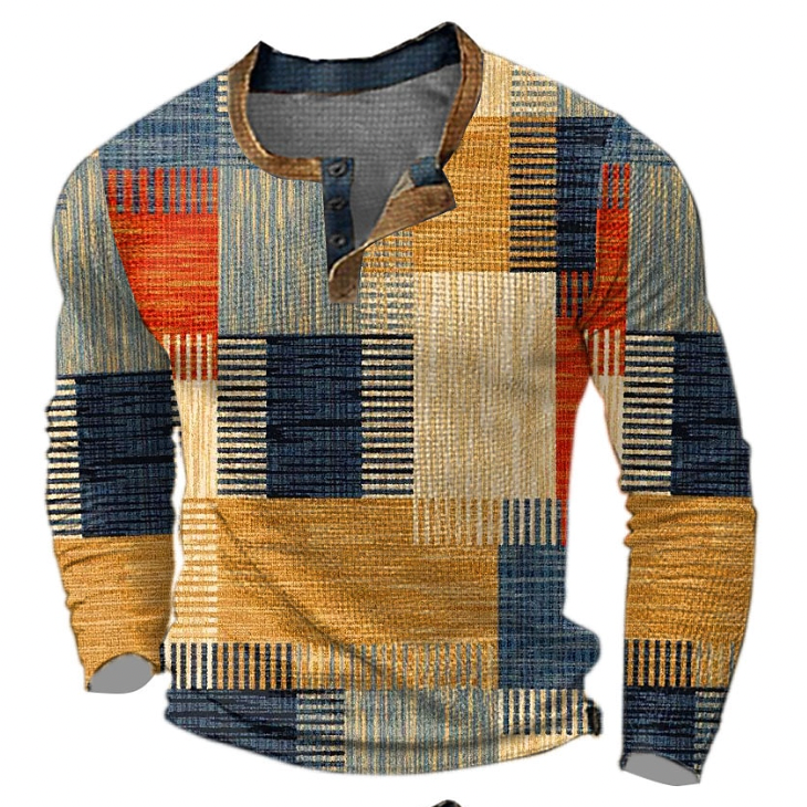 Pull en mélange de laine pour homme à col rond, maille dense, coupe classique