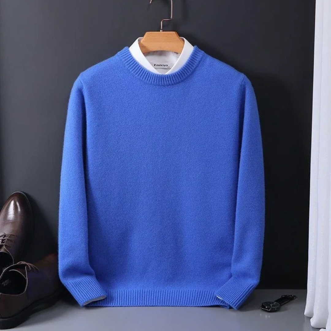 Pull en cachemire pour homme à coupe regular, disponible en plusieurs coloris