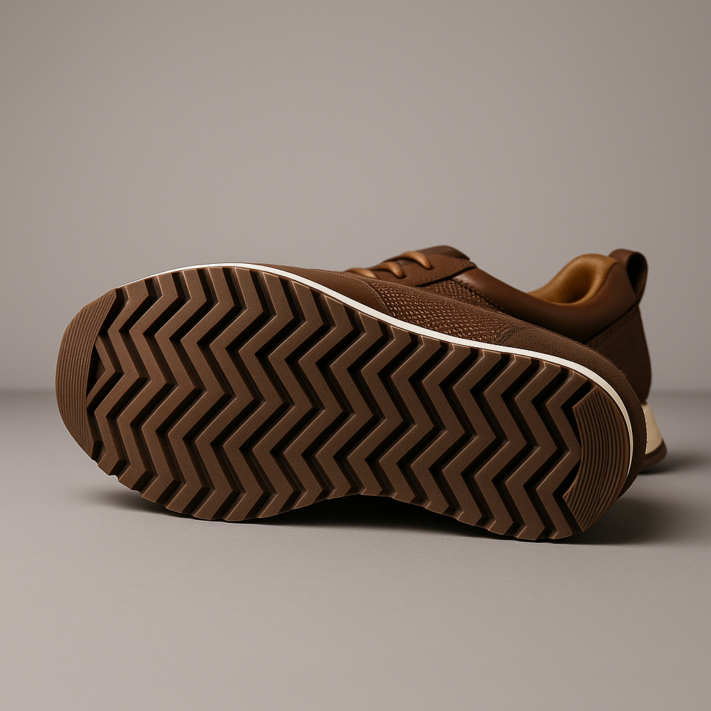 Chaussures en cuir véritable pour homme à couture main, en marron et noir