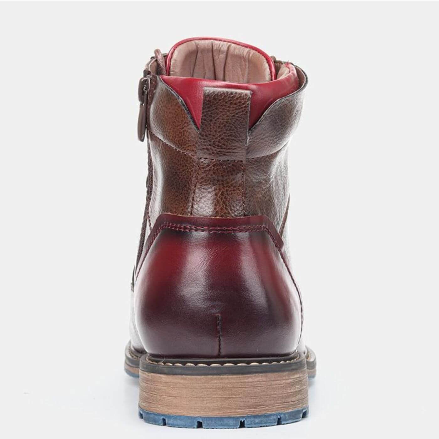Bottines Oxford en cuir marron pour homme, finition élégante
