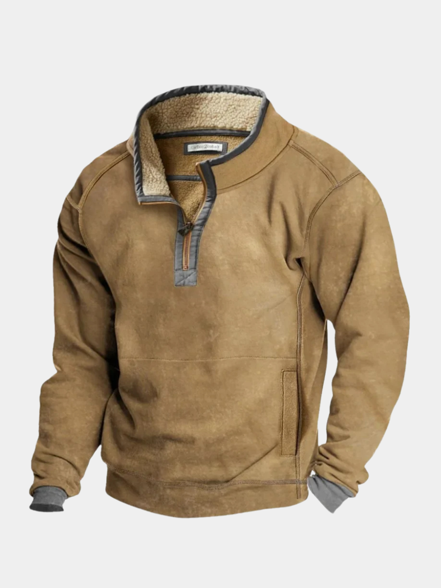 Chemise doublée en molleton pour homme à coupe décontractée
