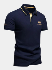 Polo moderne à manches courtes pour homme, coupe ajustée, disponible en plusieurs coloris