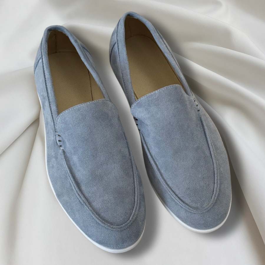 Mocassins en cuir velours pour homme à la surface veloutée et à la forme épurée