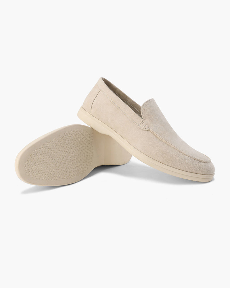 Mocassins en cuir suédé pour homme avec semelle antidérapante et finition artisanale