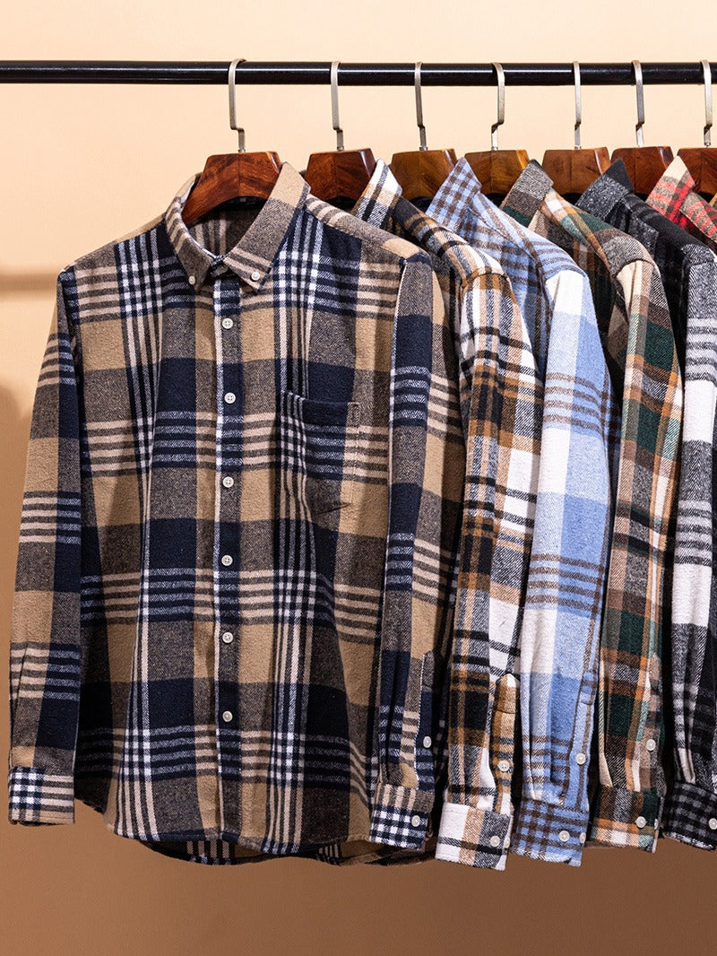 Chemise à carreaux pour homme à coupe ajustée au design moderne et élégant