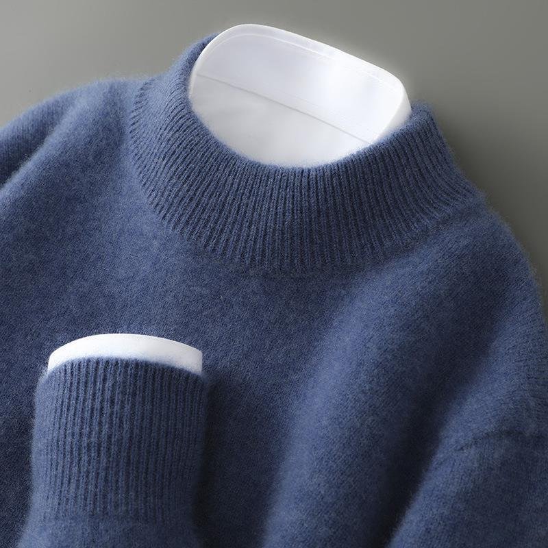 Pull en pur cachemire pour homme à coupe ajustée, disponible en plusieurs coloris