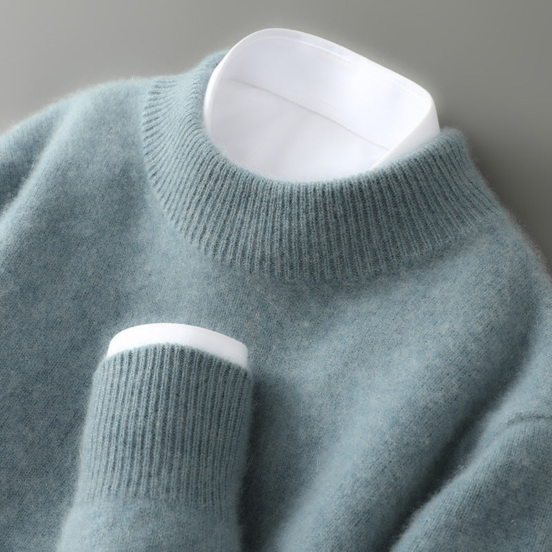 Pull en pur cachemire pour homme à coupe ajustée, disponible en plusieurs coloris