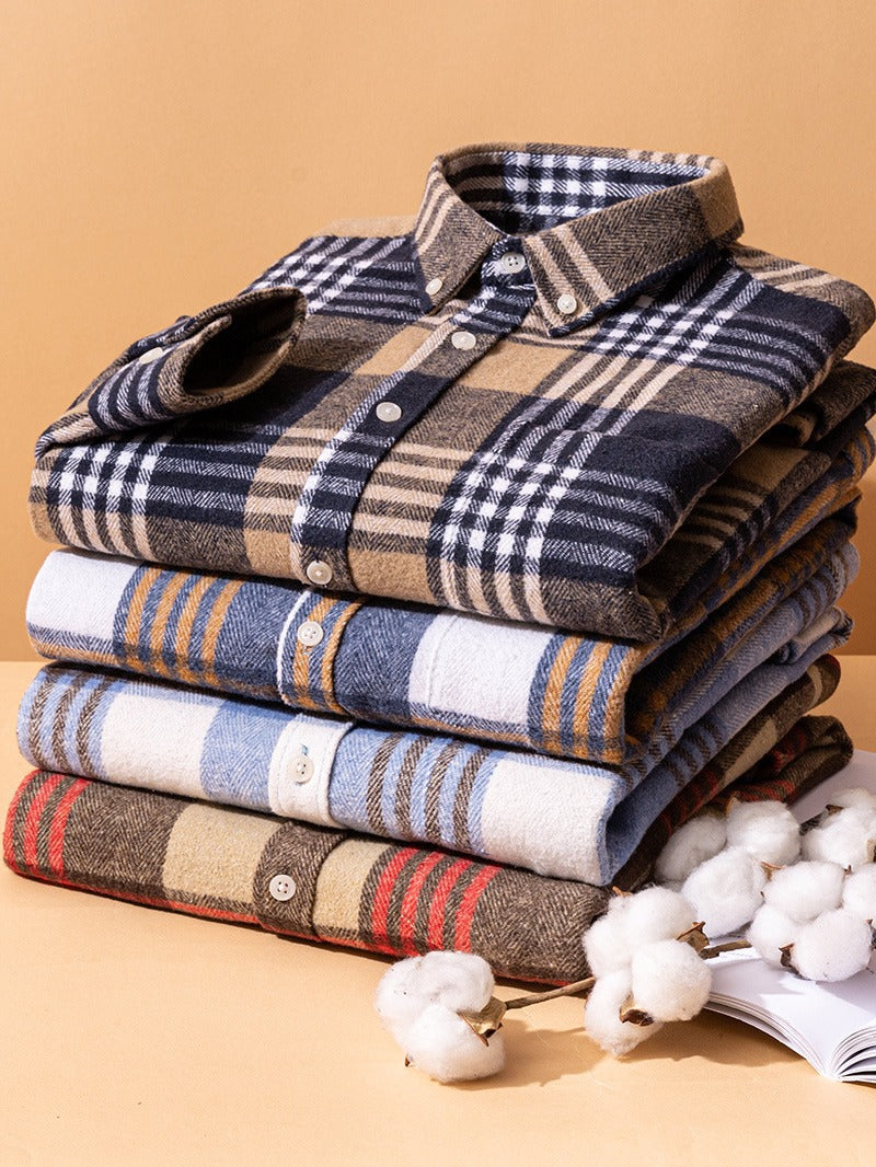 Chemise à carreaux pour homme à coupe ajustée au design moderne et élégant