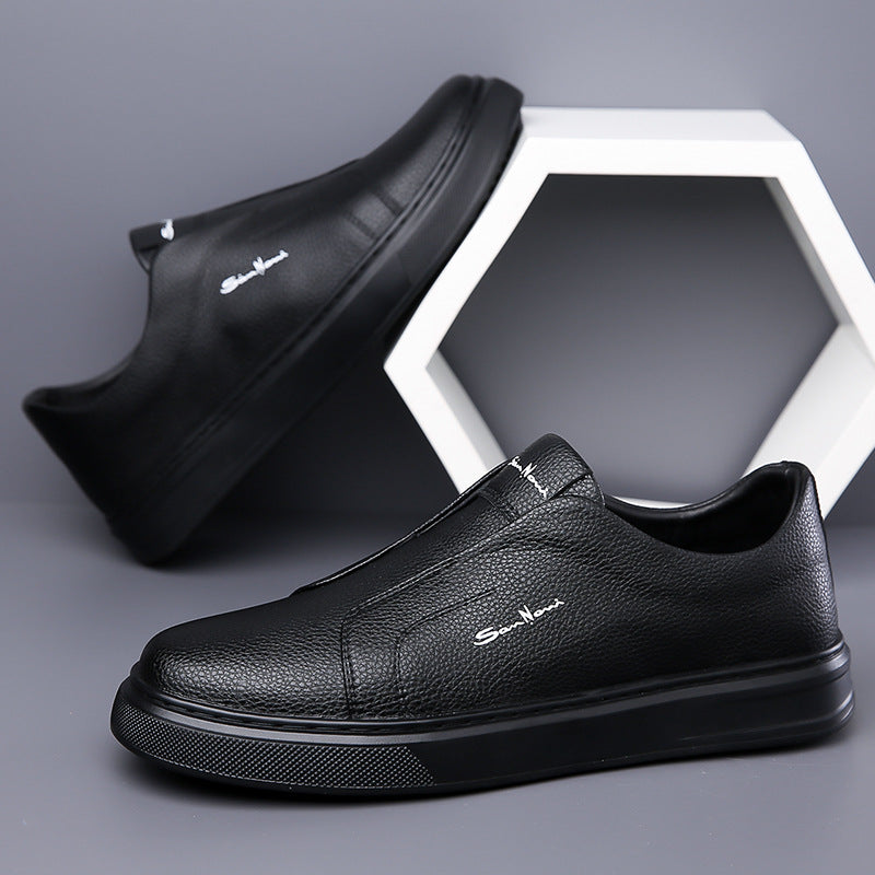 Sneakers slip-on sans lacets pour homme à la tige épurée