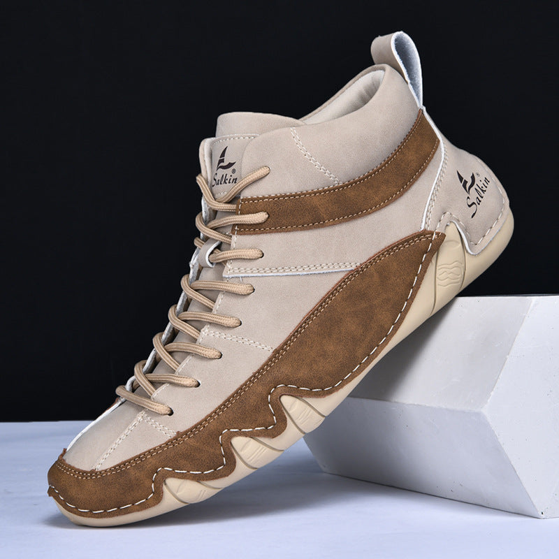 Chaussures classiques en cuir pleine fleur pour homme, finition lisse et semelle en caoutchouc