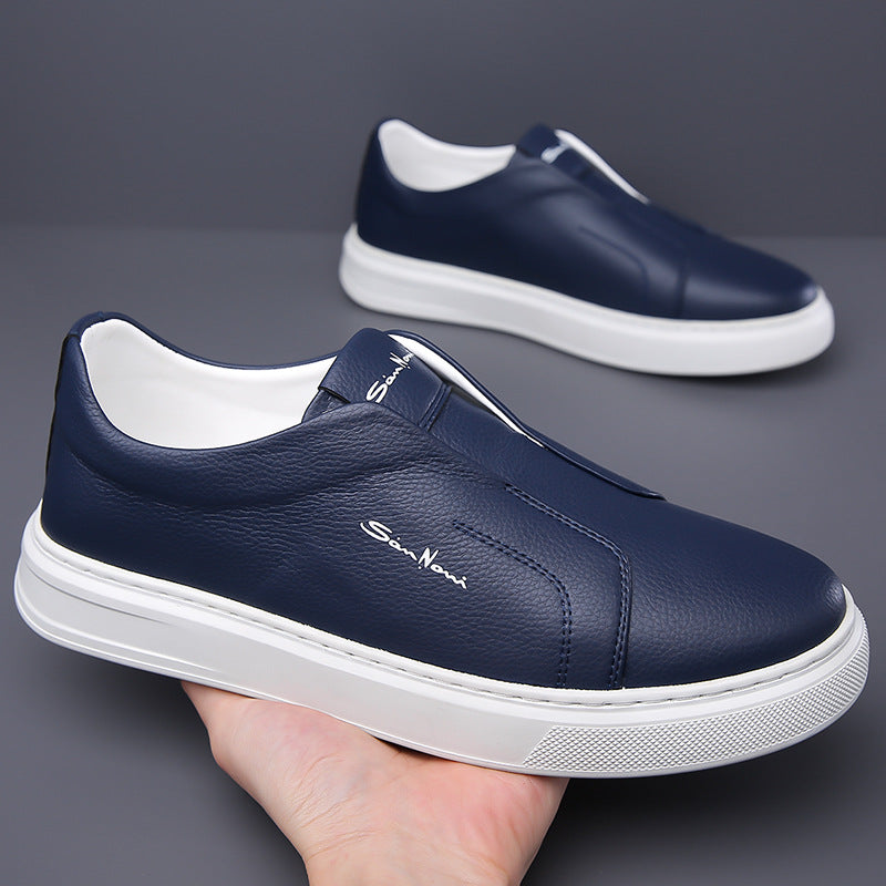 Sneakers slip-on sans lacets pour homme à la tige épurée