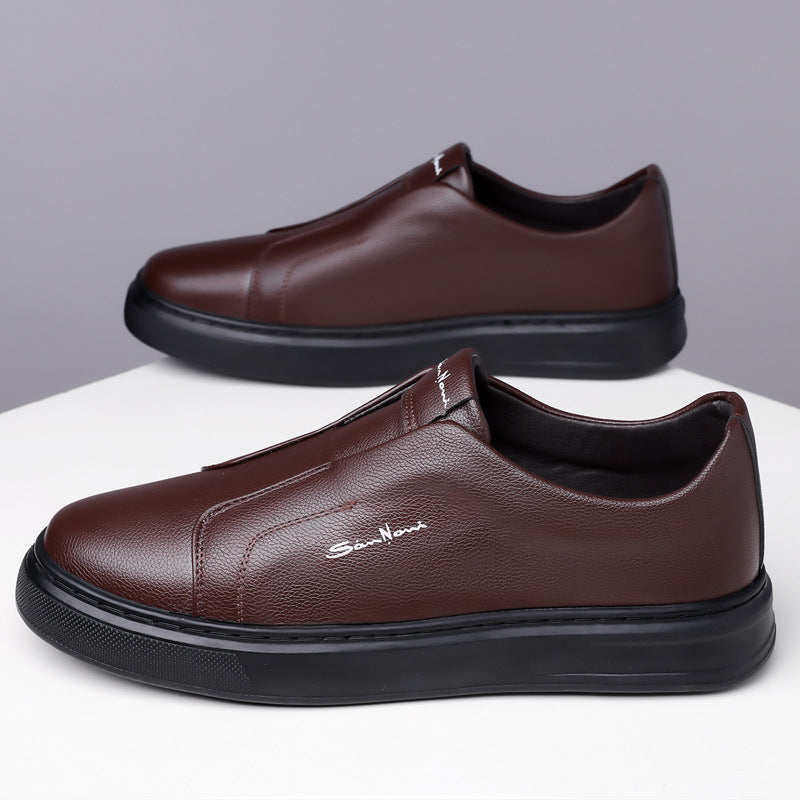 Sneakers slip-on sans lacets pour homme à la tige épurée