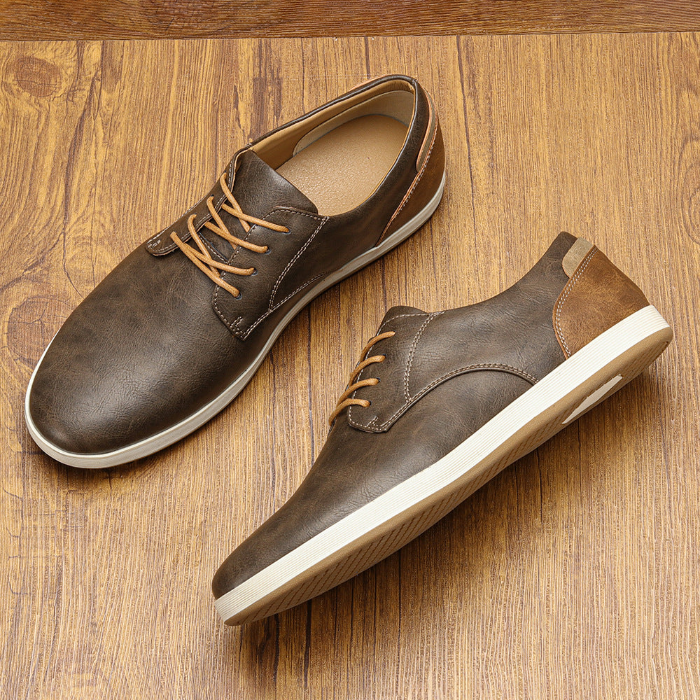 Baskets en cuir véritable pour homme au design moderne et élégant